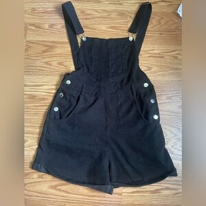 Cute Black corduroy overalls